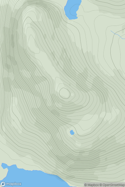 Thumbnail image for Beinn an Eoin [Lochinver to Ullapool] showing contour plot for surrounding peak